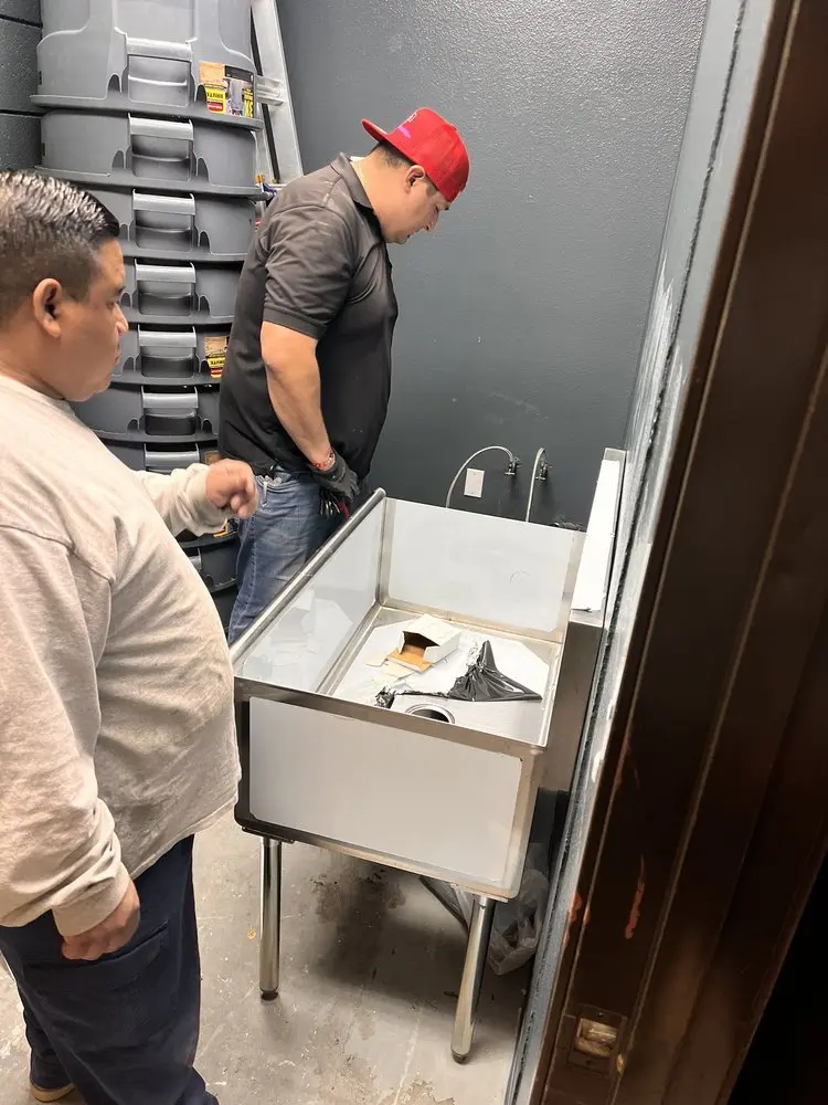 Commercial plumbing and sink installation in Suffield